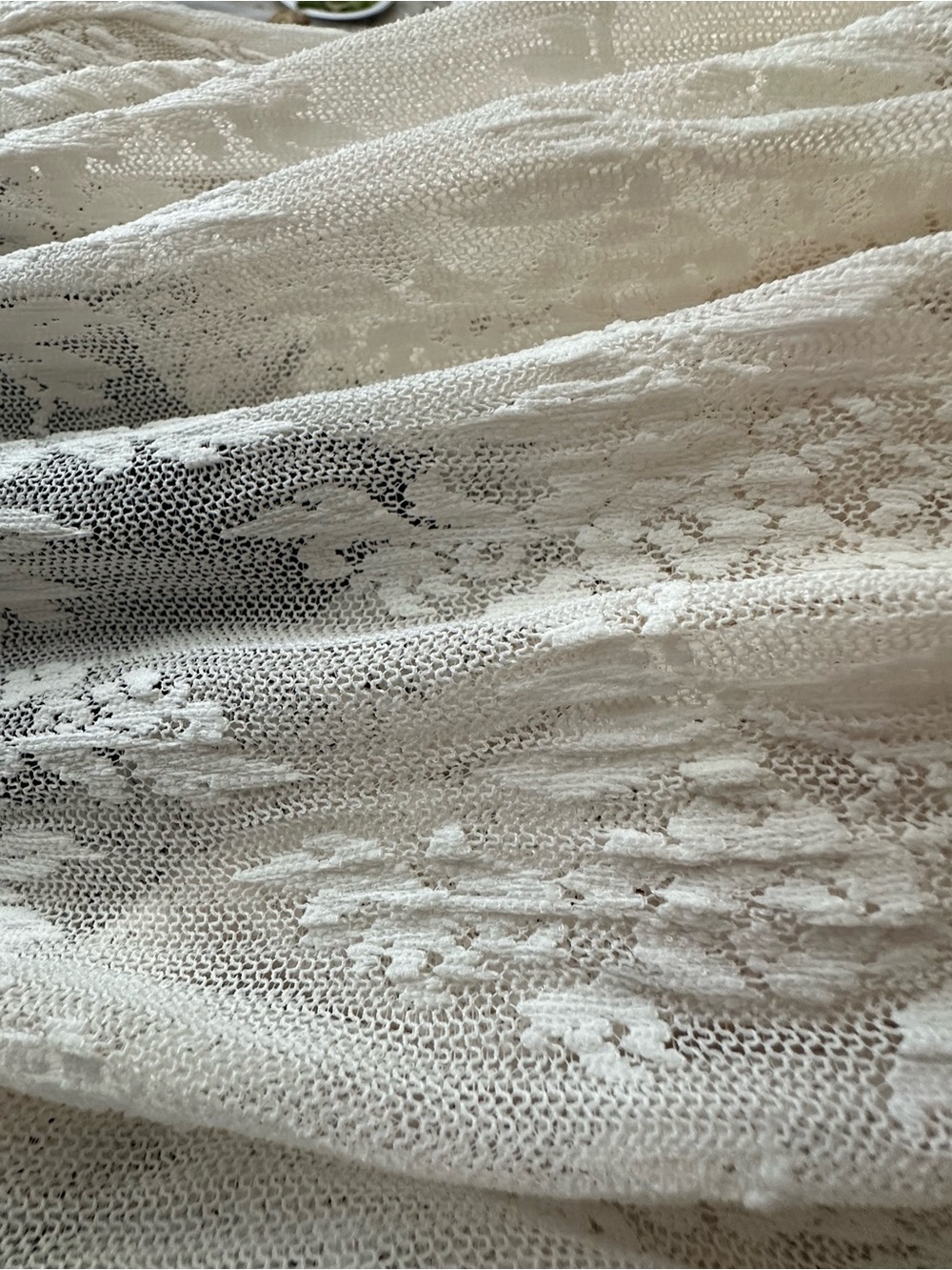 Altar’s State Sheer Ivory Lace Longline Tie Front Duster Kimono NWT - Picture 9 of 9